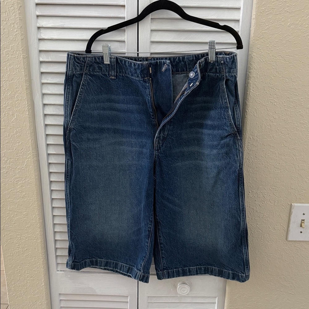 Madewell Culottes Dark Blue Denim Shorts size 31